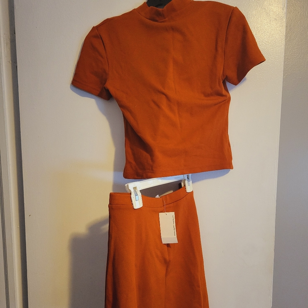shirt and matching pumpkin orange color